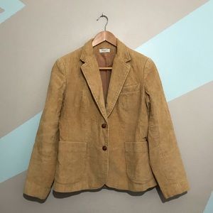 VINTAGE Mustard Yellow Corduroy Blazer Size 9/10